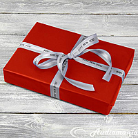 Подарочная упаковка малой коробки "JUST FOR YOU" с серебряным бантом