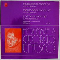 Винтажная виниловая пластинка GEORGES ENESCO - RHAPSODIE ROUMAINE, POEME ROUMAIN (VOL. 2) (IOSIF CONTA)