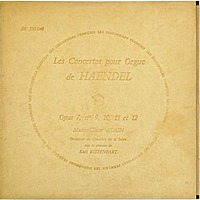 Винтажная виниловая пластинка HAENDEL - LES CONCERTOS POUR ORGUE DE HAENDEL (OPUS 7 № 9, 10, 11 ET 12) (MARIE-CLAIRE ALAIN)