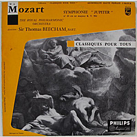 Винтажная виниловая пластинка MOZART - SYMPHONIE "JUPITER" № 41 EN UT MAJEUR (THE ROYAL PHILHARMONIC ORCHESTRA, SIR THOMAS BEECHAM) (MONO)