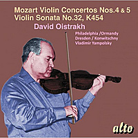 CD-диск MOZART - VIOLIN CONCERTOS 4 & 5, VIOLIN SONATA 32 (DAVID OISTRACH)