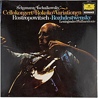 Винтажная виниловая пластинка SCHUMANN - CELLOKONZERT; TCHAIKOVSKY - ROKOKO-VARIATIONEN (MSTISLAV ROSTROPOVICH, GENNADI ROZHDESTVENSKY)