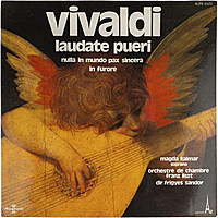 Винтажная виниловая пластинка VIVALDI - LAUDATE PUERI, NULLA IN MUNDO PAX SINCERA, IN FURORE (MAGDA KALMAR)