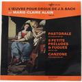 Винтажная виниловая пластинка BACH - L'OEUVRE POUR ORGUE (PASTORALE, 8 PETITS PRELUDES & FUGUES, CANZONE) (TOM VIII) (MARIE-CLAIRE ALAIN)