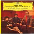 Винтажная виниловая пластинка BERG - KAMMERKONZERT, 4 PIECES OP. 5, SONATE OP. 1 (BARENBOIM, ZUKERMAN, BOULEZ)