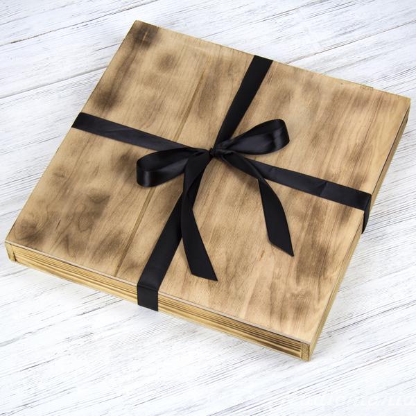 Подарочная упаковка из дерева для виниловых пластинок  WOOD. ПРЕМИУМ  (от 1 до 3 шт.)
