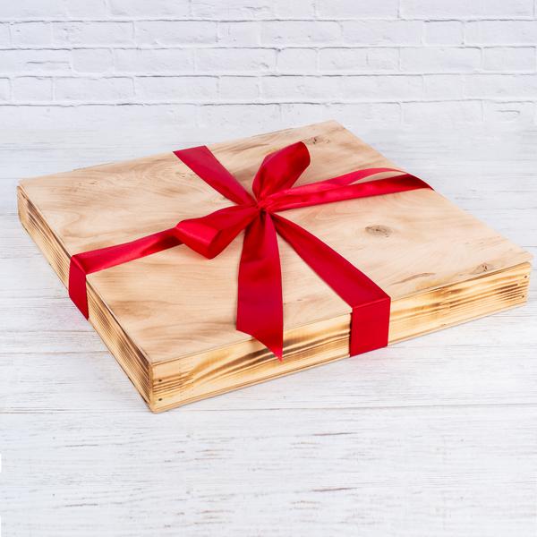 Подарочная упаковка из дерева для виниловых пластинок ВИНТАЖ. ПРЕМИУМ (от 1 до 3 шт.)