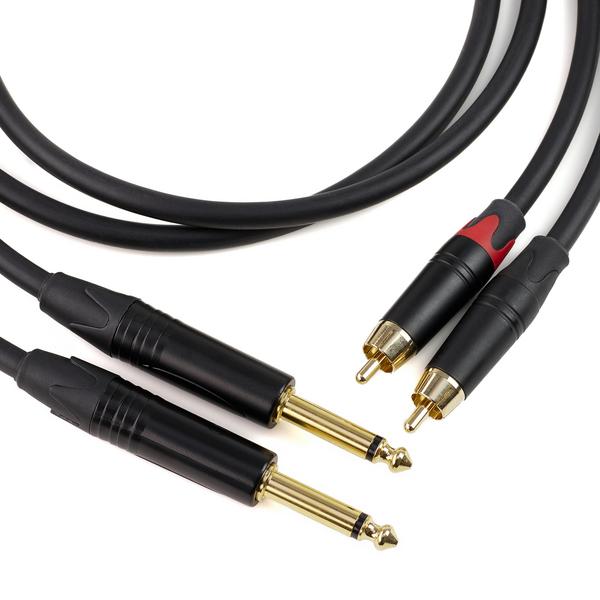 

Кабель межблочный с RCA Onetech, Кабель межблочный 2Jack-2RCA PRO 1 m