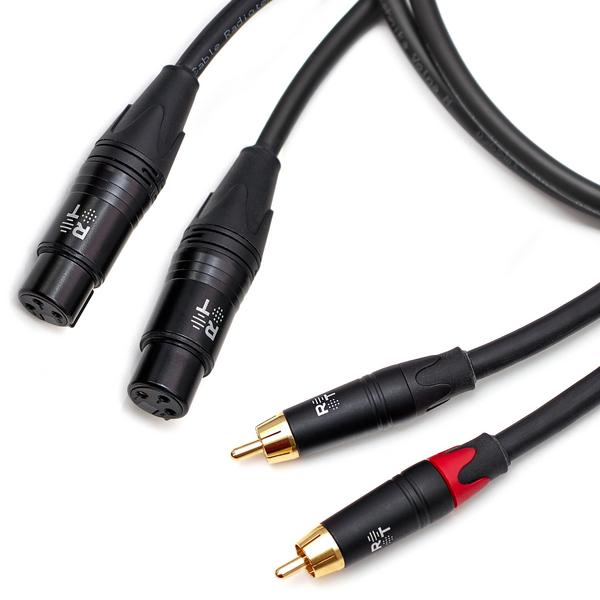 Кабель межблочный 2XLR-2RCA Volna M (female) 1 m