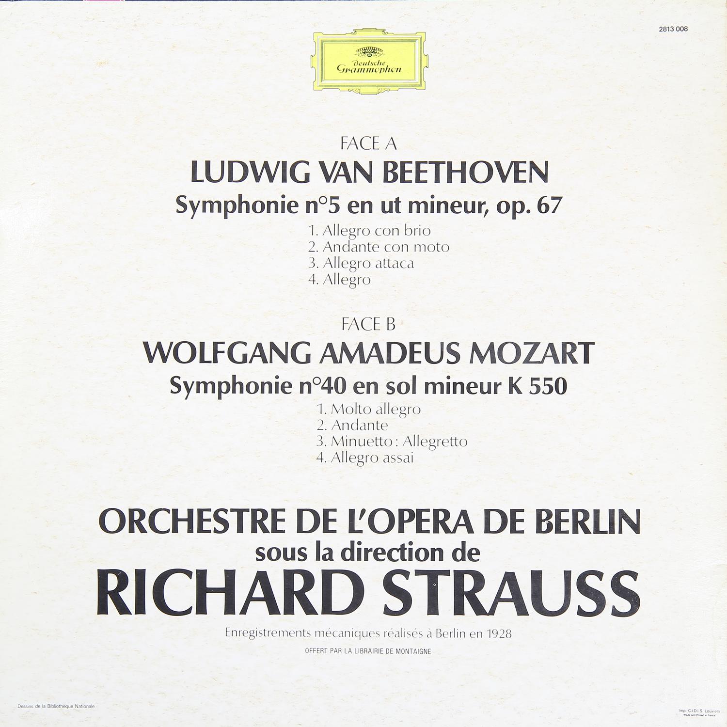 Винтаж - Beethoven: № 5 Symphonie; Mozart: Symphonie № 40 - фото 2