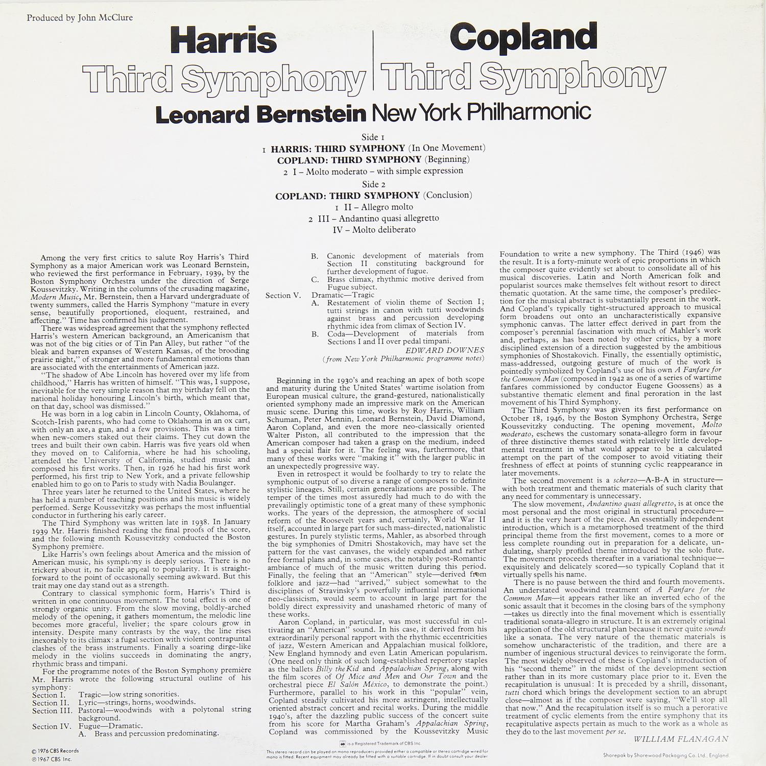 Винтаж - Harris: Third Symphony; Copland: Third Symphony - фото 2