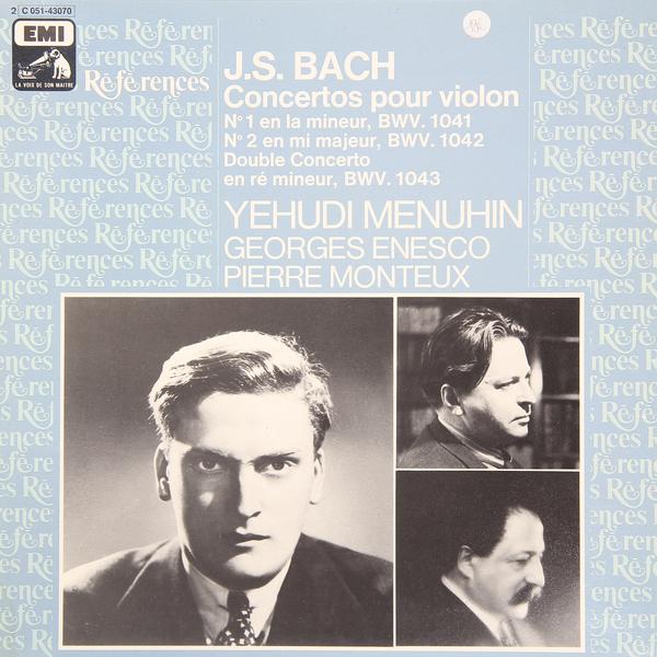Винтаж - J. S. Bach: Concertos Pour Violon № 1, Bwv. 1041, № 2, Bwv. 1042, Double Concerto, Bwv. 1043 (yehudi Menuhin) - фото 1