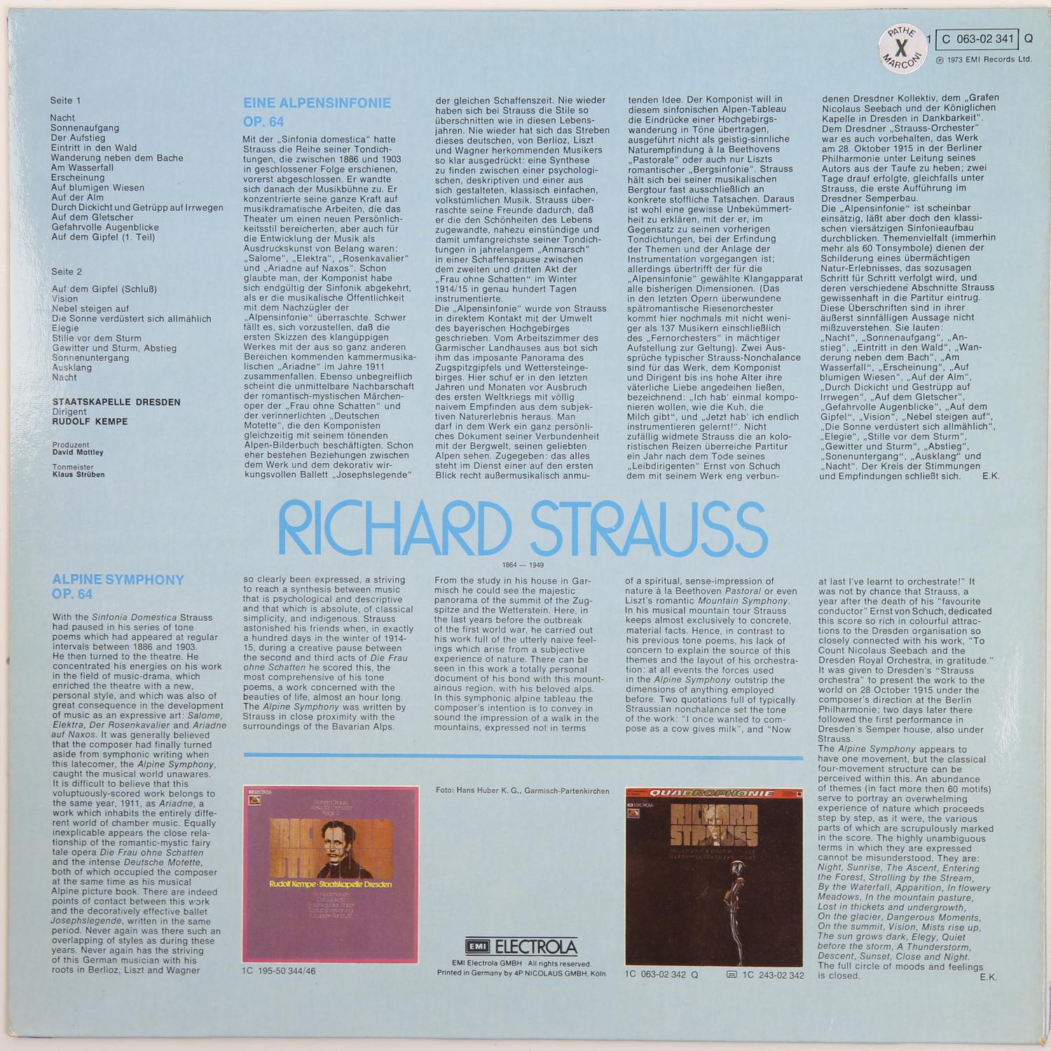 Винтаж - Richard Strauss: Eine Alpensinfonie - фото 2
