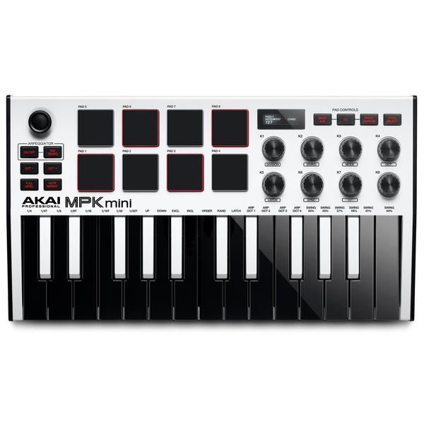 MIDI-клавиатура AKAI Professional MPK mini mk3 White - фото 1