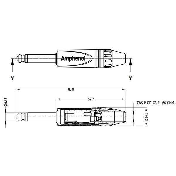 Amphenol QM2PB-AU - разъем Jack | Купить в магазине Аудиомания