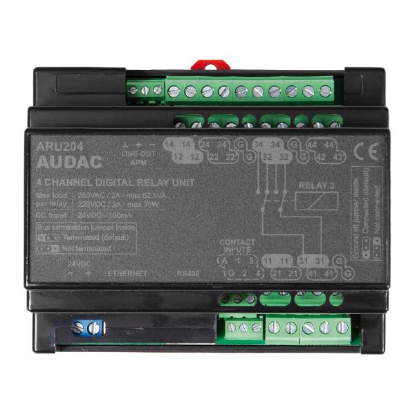 Панель управления Audac Реле ARU204, Профессиональное аудио, Панель управления