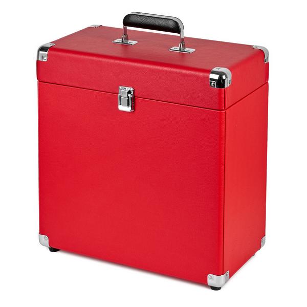 Кейс для виниловых пластинок ALP21 12 х 25 шт. Red leather