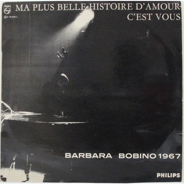 Винтажная виниловая пластинка BARBARA - MA PLUS BELLE HISTOIRE D'AMOUR C'EST VOUS - BOBINO 1967
