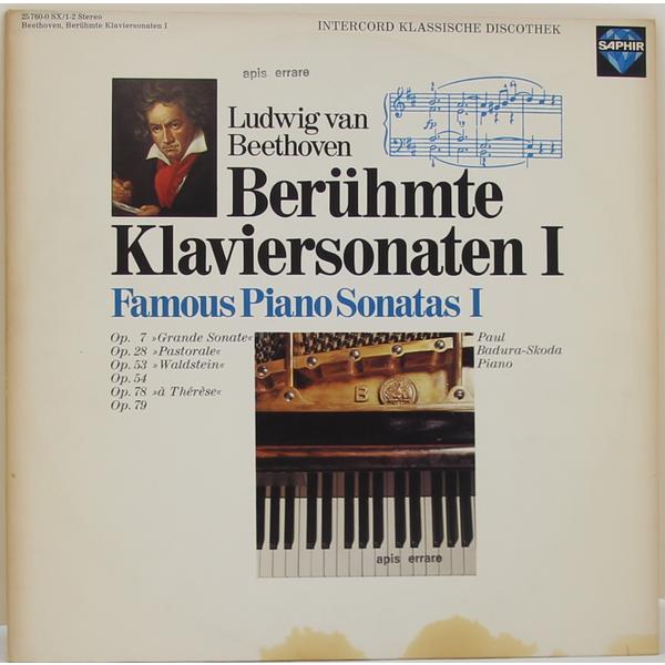 

Винтажная виниловая пластинка BEETHOVEN - FAMOUS PIANO SONATAS I (PAUL BADURA-SKODA)