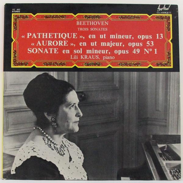 

Винтажная виниловая пластинка BEETHOVEN - TROIS SONATES: PATHETIQUE , SONATA OP. 49 № 1 EN SOL MINEUR, “AURORE”(LILI KRAUS)