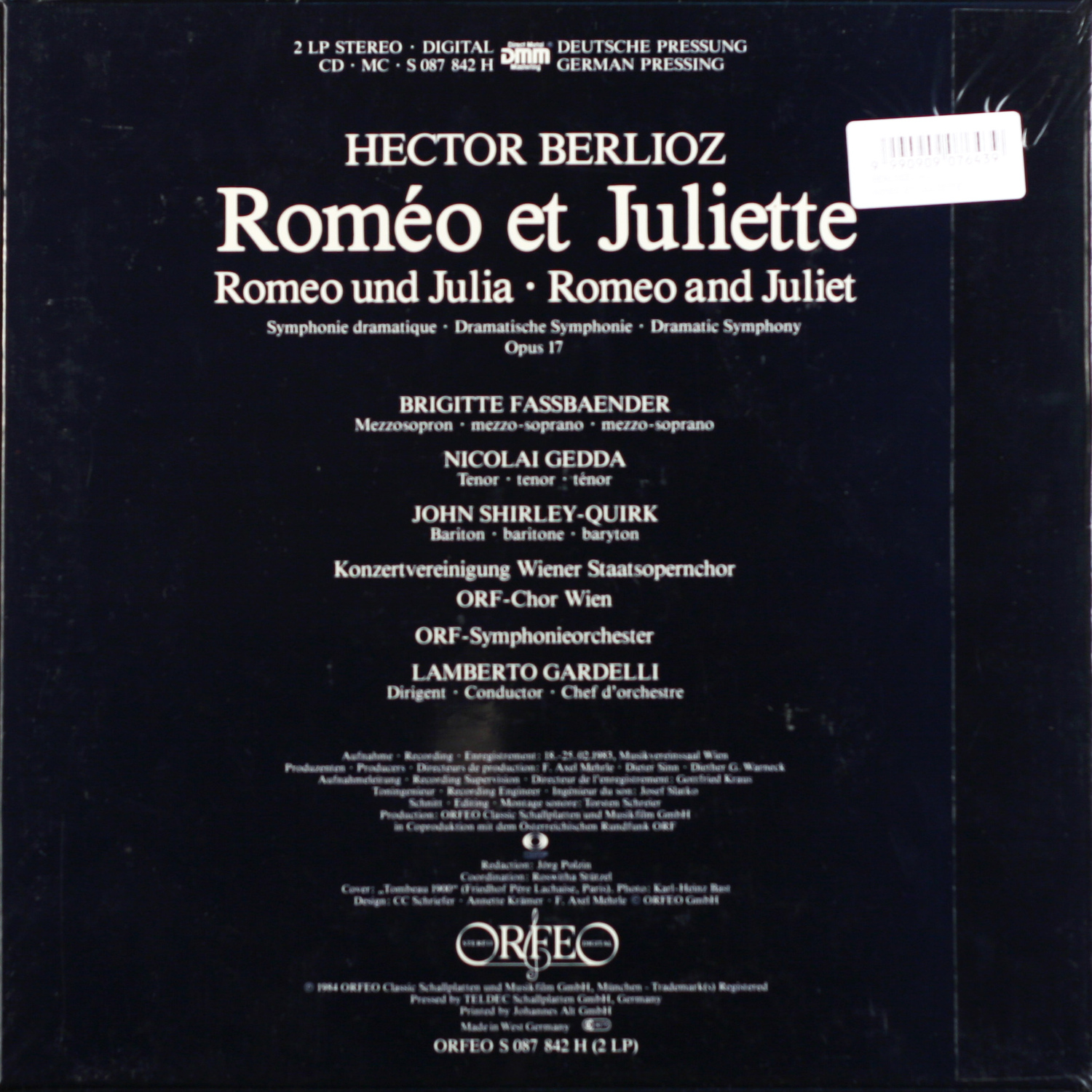 Виниловая пластинка BERLIOZ - ROMEO ET JULIETTE (2 LP) | Купить в магазине  Аудиомания