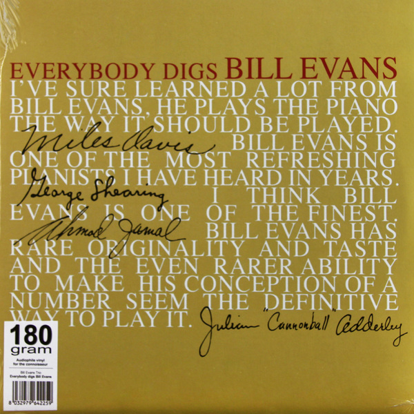 

Bill Evans Bill Evans Trio-everybody Digs Bill Evans (180 Gr) Studio Media