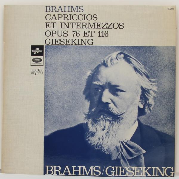 Винтажная виниловая пластинка BRAHMS - CAPRICCIOS ET INTERMEZZOS, OPUS 76 ET 116 (GIESEKING)