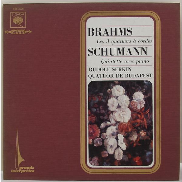 Винтажная виниловая пластинка BRAHMS - LES 3 QUATUORS A CORDES; SCHUMANN - QUINTETTE AVEC PIANO (RUDOLF SERKIN)