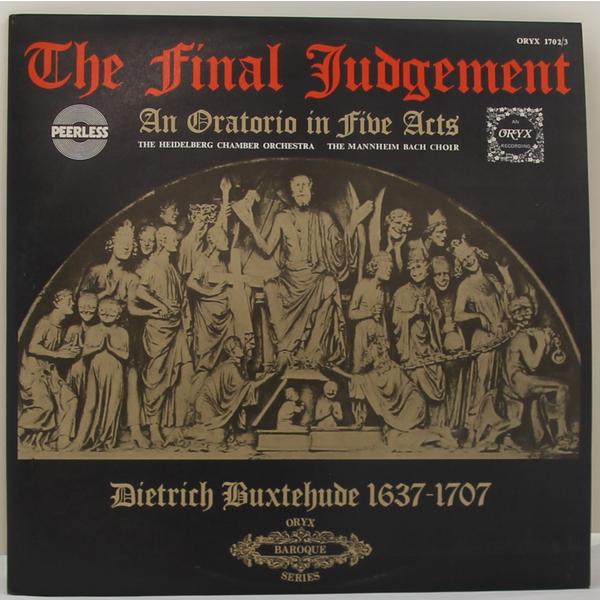 Винтажная виниловая пластинка BUXTEHUDE - THE FINAL JUDGEMENT (AN ORATORIO IN FIVE ACTS) (HEIDELBERG CHAMBER ORCHESTRA)