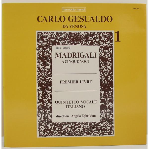 

Винтажная виниловая пластинка CARLO GESUALDO - MADRIGALI A CINQUE VOCI (PREMIER LIVRE) (QUINTETTO VOCALE ITALIANO)