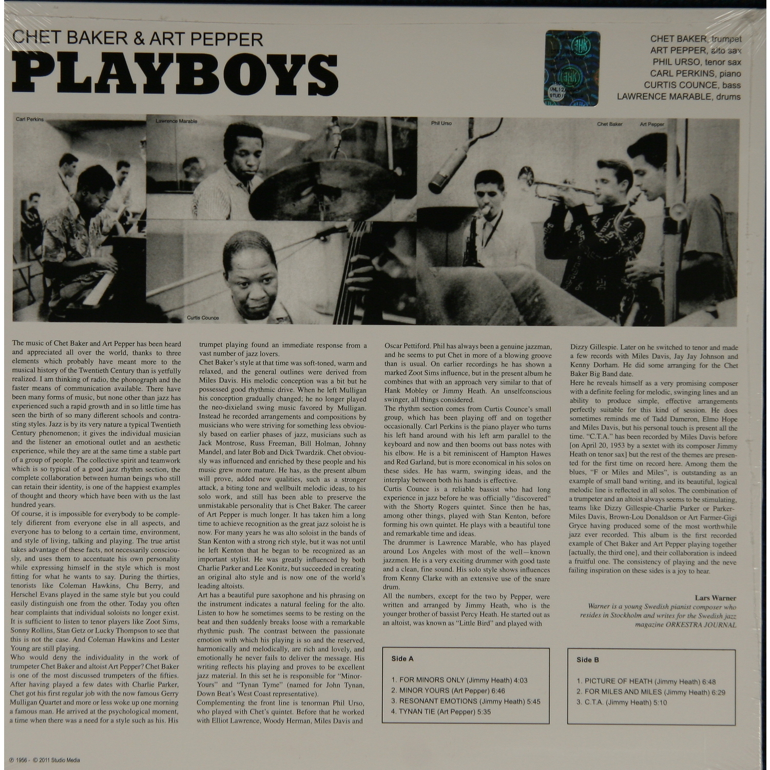 Chet Baker - Playboys (180 Gr, Studio Media) - фото 2