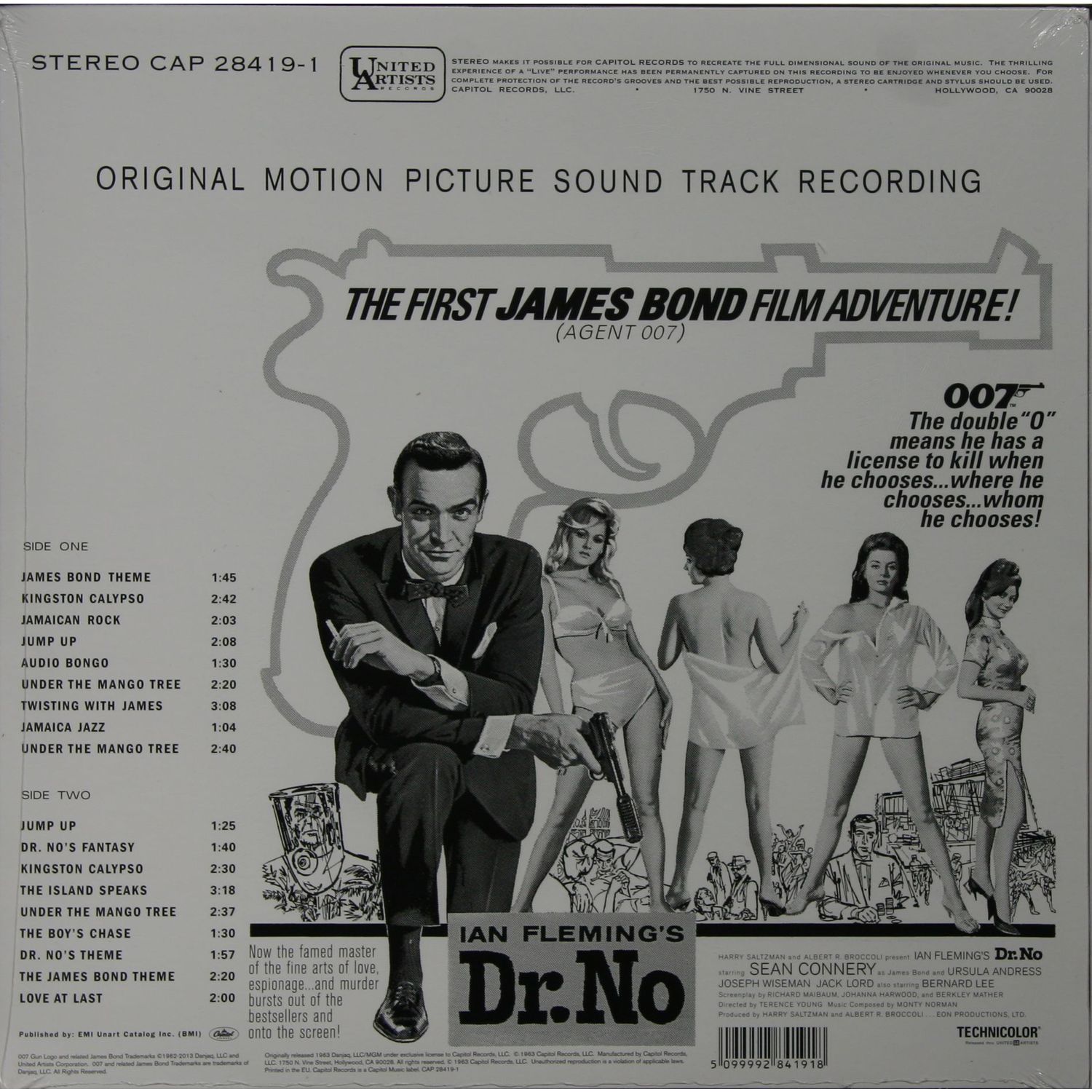 Саундтреки к бонду. Пластинка James Bond. Dr no Soundtrack.