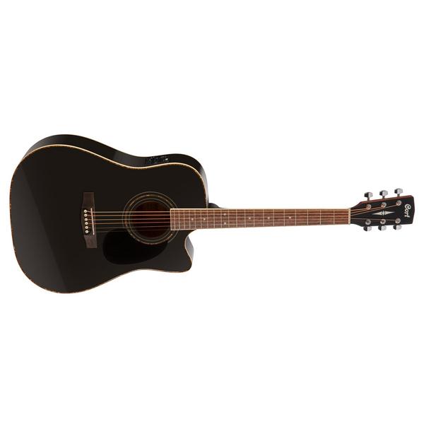 Электроакустическая гитара Cort AD880CE Black lommi uk 2000 эквалайзер 3 полосное акустическое укулеле eq предусилитель высокие басы громкость с пьезозвукоснимателем uke разъем 3 5 мм до 6 35 мм