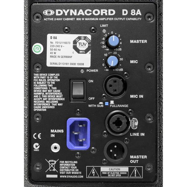 Профессиональная активная акустика Dynacord D 8A - фото 4