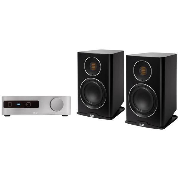 

Стереокомплект ELAC, Discovery AMP DS-A101-G Silver + Carina BS 243.4 Satin Black