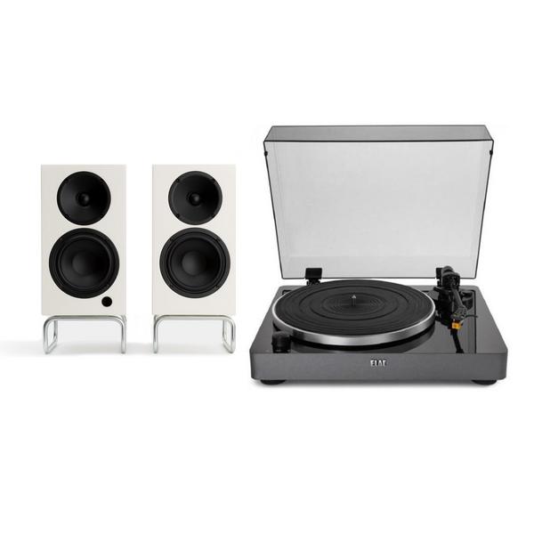 цена Виниловый проигрыватель ELAC Miracord 50 Black +  Adsum ConneX DCB41 White