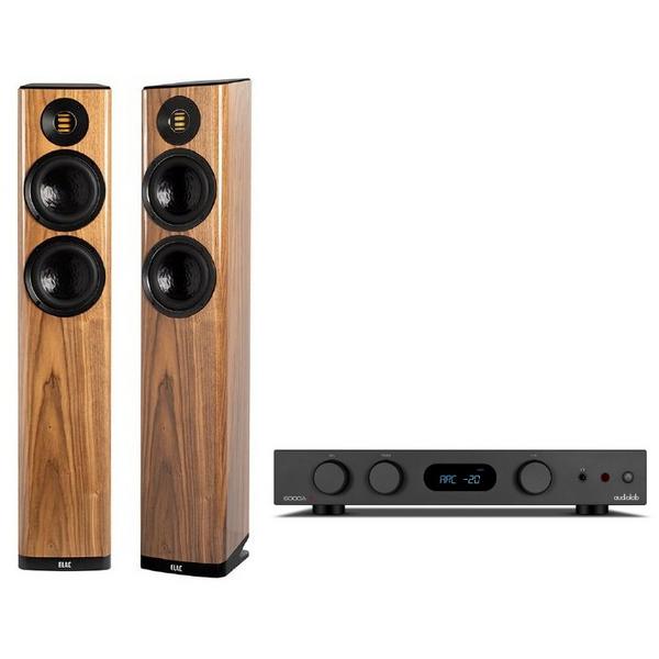 

Стереокомплект ELAC, Vela FS 407 High Gloss Walnut + Audiolab 6000A MK2 Black