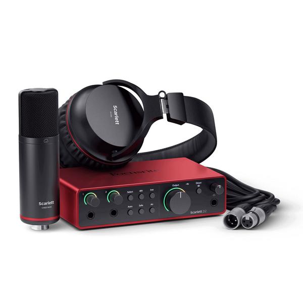 Аудиоинтерфейс Focusrite Scarlett 2i2 Studio 4th Gen комплект для звукозаписи m audio air 192 4 vocal studio pro