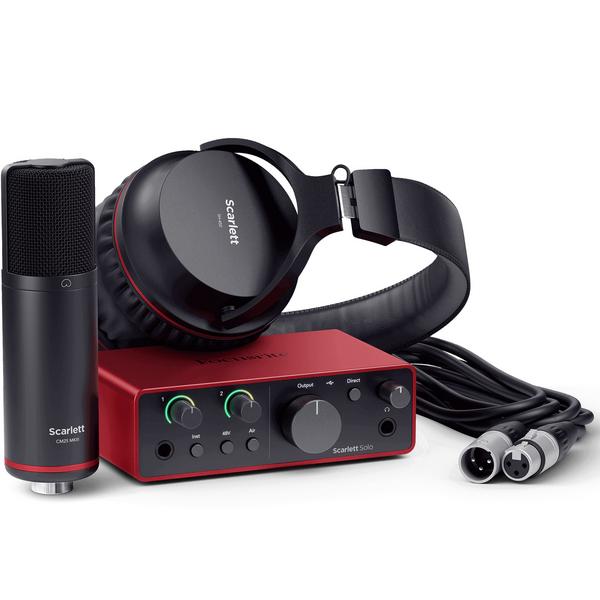 Аудиоинтерфейс Focusrite Scarlett Solo Studio 4th Gen комплект для звукозаписи m audio air 192 4 vocal studio pro
