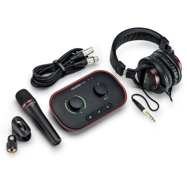 Комплект для домашней студии с микрофоном Focusrite Vocaster One Studio Podcast Set комплект для домашней студии с микрофоном behringer podcastudio 2 usb