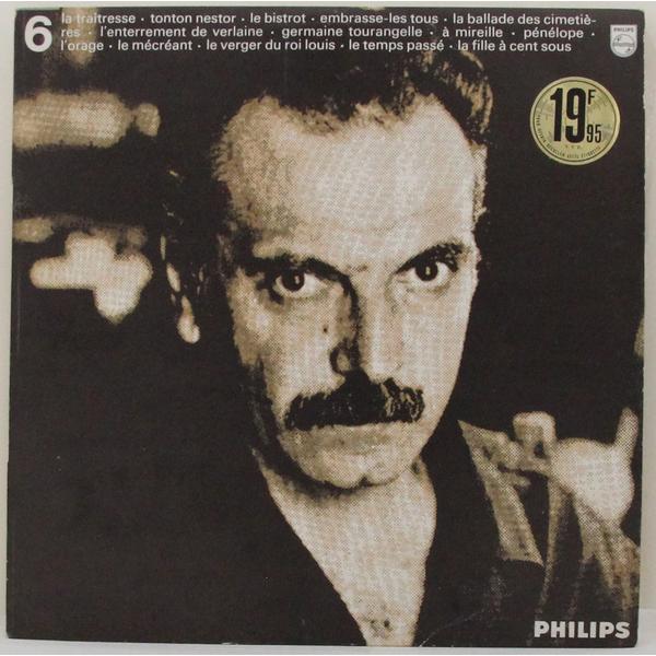 Винтажная виниловая пластинка GEORGES BRASSENS - LA TRAITRESSE, TONTON NESTOR, LE BISTROT...(VOL. 6)