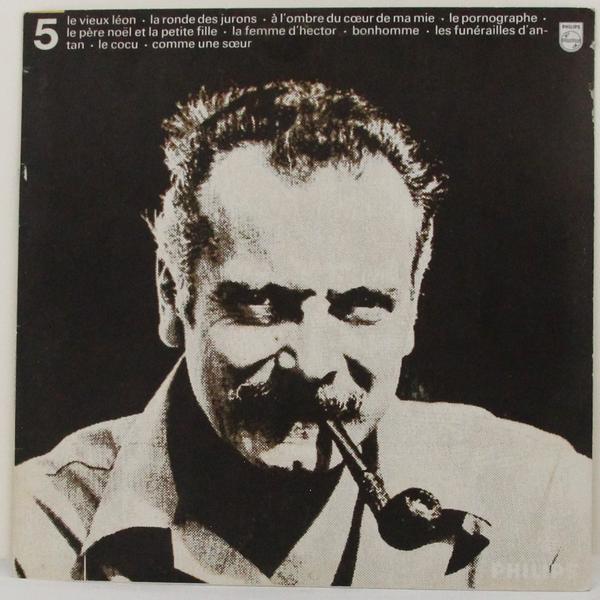 Винтажная виниловая пластинка GEORGES BRASSENS - LE VIEUX LEON, LA RONDE DES JURONS, A L/'OMBRE DU COEUR DE MA MIE... (VOL. 5)
