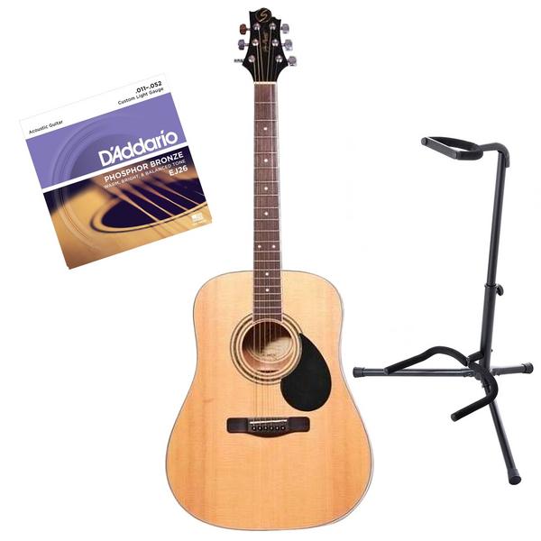 Акустическая гитара с аксессуарами Greg Bennett GD100S Natural (Bundle 2) акустическая гитара с аксессуарами flight f 230c wine red bundle 1