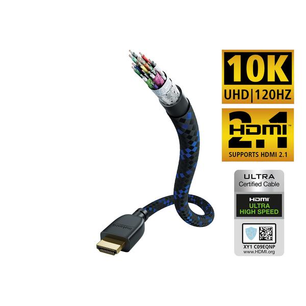 Кабель HDMI Inakustik Premium HDMI 2.1 3 m кабель hdmi in akustik premium hdmi 2 1 3 0 m 00423530