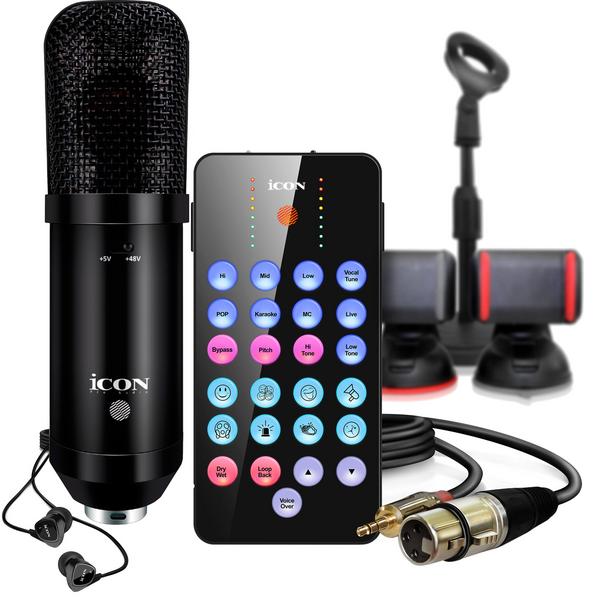 Комплект для домашней студии с микрофоном iCON LivePod Plus + M4 Combo set мобильный аудиоинтерфейс alesis guitarlink plus уценённый товар