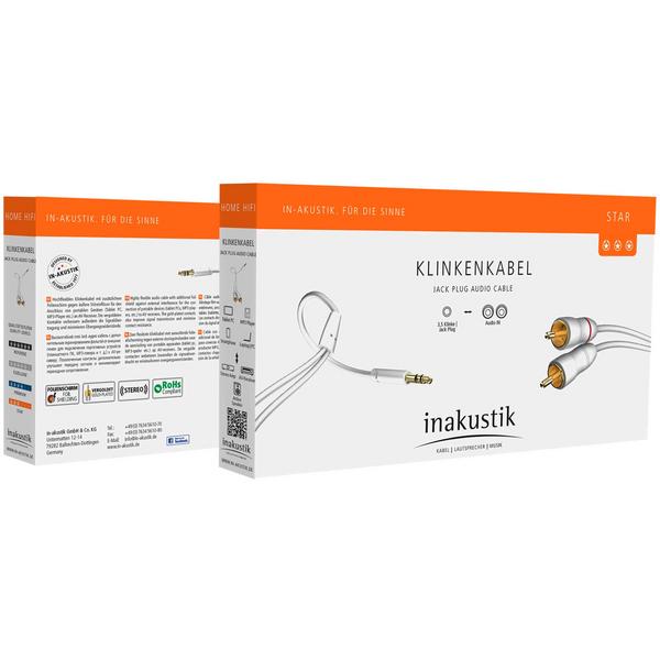 

Кабель miniJack-2RCA Inakustik, Star MP3 3 m