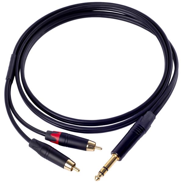 Кабель межблочный с RCA Onetech Кабель межблочный Jack-2RCA  PRO 1.5 m (RT)