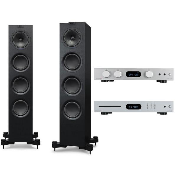 

Стереокомплект KEF, Q550 Black + Audiolab 6000A Silver + Audiolab 6000CDT Silver