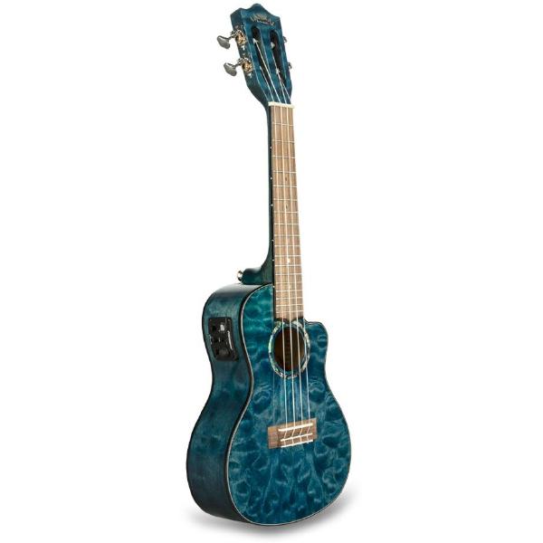 Укулеле Lanikai QM-BLCET Quilted Maple Blue Stain - фото 3