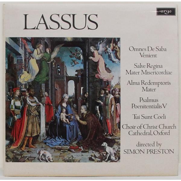 Винтажная виниловая пластинка LASSUS - OMNES DE SABA VENIENT, SALVE REGINA MATER MISERICORDIAE, ALMA REDEMPTORIS MATER, PSALMUS POENITENTIALIS V, TUI SUNT COELI (SIMON PRESTON)